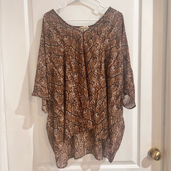 Show Me Your MuMu Snakeprint Transparent Tunic - Picture 1 of 5